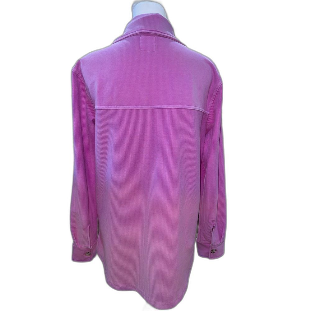 Soft Pink Ribbed Oversized Shacket Cozy Button Front Layering XS Altar’d State - Picture 5 of 11
